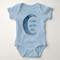 Media Luna Azul | Boy Baby Personalizado Text