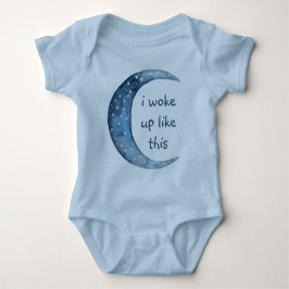 Body Para Bebé Media Luna Azul | Boy Baby Personalizado Text