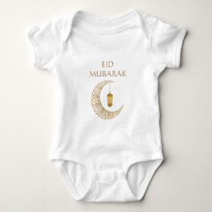Body Para Bebé Medialuna dorada y Eid Mubarak islámico de lintern