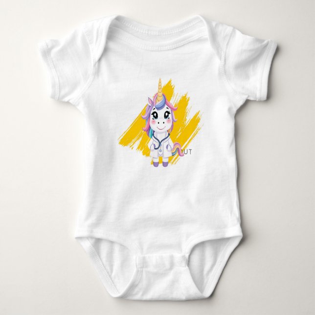 Body Para Bebé Médico Unicorn Babysuit (Anverso)