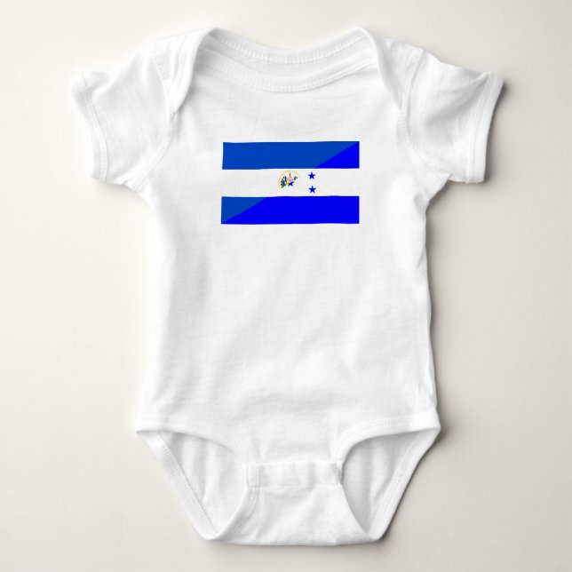 Body Para Bebé medio símbolo del país de la bandera de El (Anverso)
