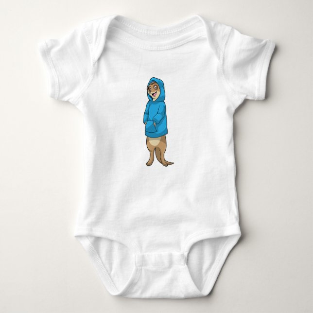 Body Para Bebé Meerkat con Hoodie (Anverso)