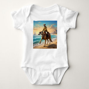 Body Para Bebé Meerkat Jockey Sobre Un Caballo De Meerkat,