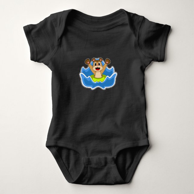 Body Para Bebé Meerkat Swimming Lifebuoy (Anverso)