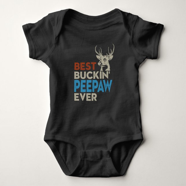 Body Para Bebé Mejor camiseta de Buckin PEEPAW, diseño asombroso  (Anverso)