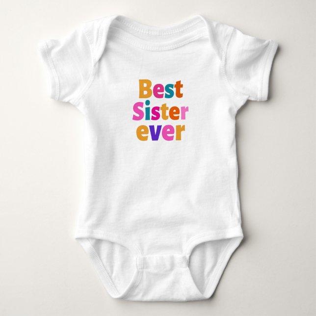 Body Para Bebé Mejor hermana de todas (Anverso)
