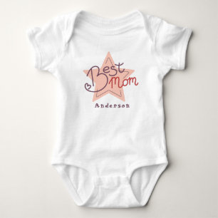 Body Para Bebé Mejor Mamá Nombre Personalizado Lindo