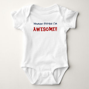 Body Para Bebé Memaw Piensa Que Soy Increíble! Traje para niños b