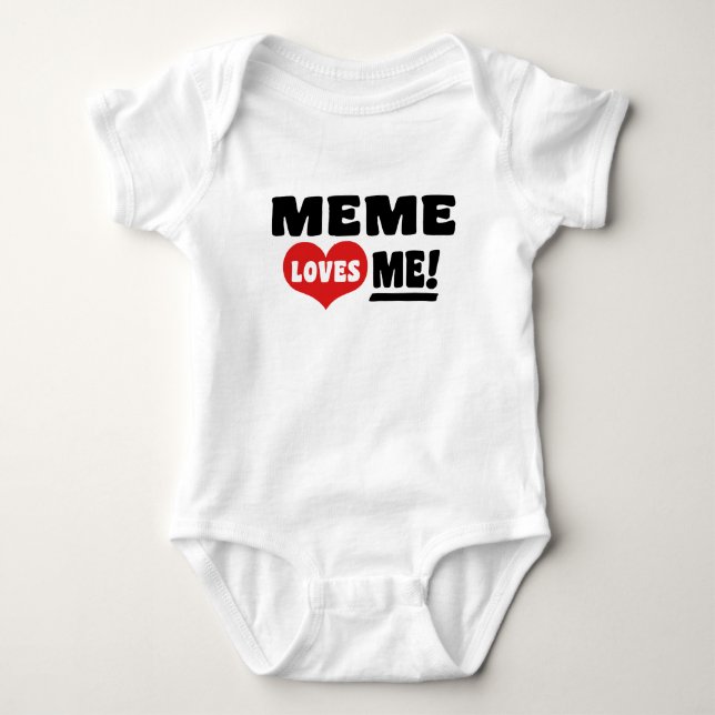 Body Para Bebé Meme me ama (Anverso)
