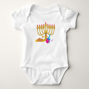 Body Para Bebé Menorah y Dreidel Infante Creeper