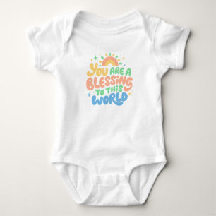 Body Para Bebé Mensaje de Bendición Preciosa para Niños Felices