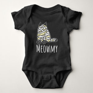 Body Para Bebé Meowmy Mummy Cat - Mascota divertida Halloween