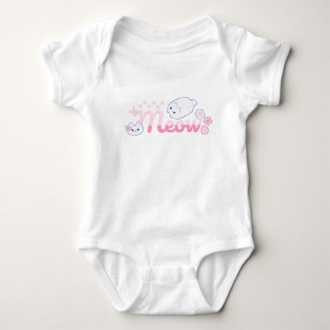 Body Para Bebé Meowpink (Anverso)