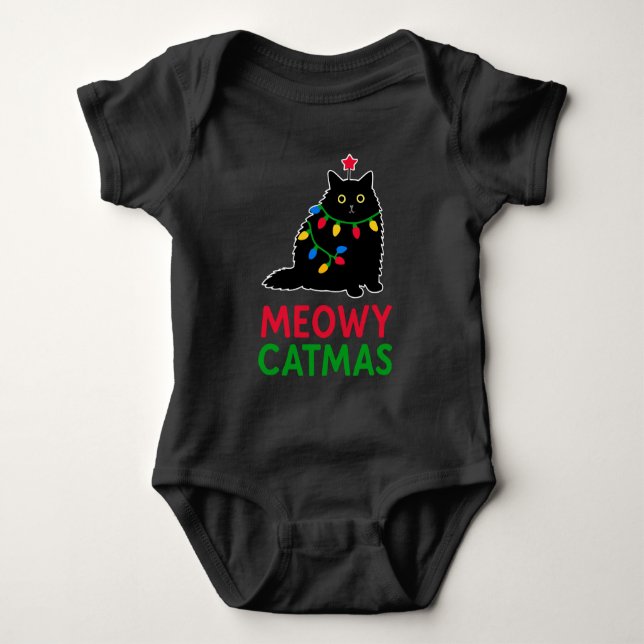 Body Para Bebé Meowy Catmas (Anverso)