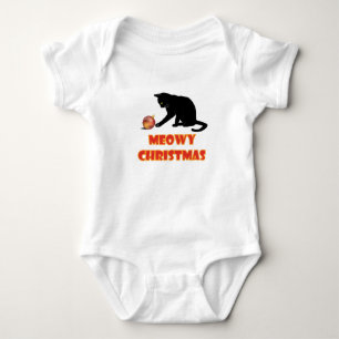 Body Para Bebé Meowy Navidades Funny Cat