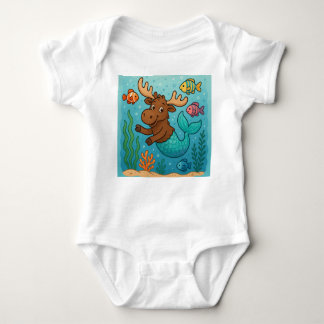 Body Para Bebé Mer-Moose Magic - Whimsical Undersea Tee for Kids