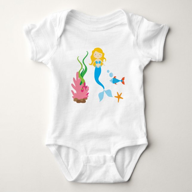 Body Para Bebé Mermaid Baby Bodysuit Tutu (Anverso)