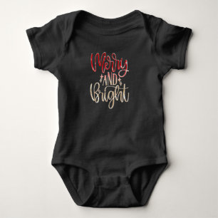 Body Para Bebé Merry and Bright Christmas Baby