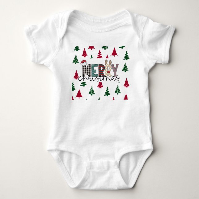 Body Para Bebé “MERRY Christmas” Baby Bodysuit  (Anverso)