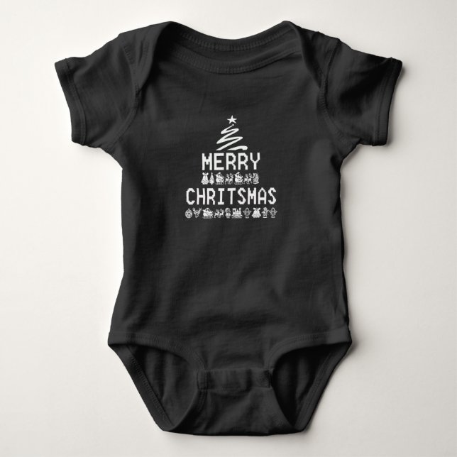 Body Para Bebé MERRY CHRISTMAS BABY T-Shirt (Anverso)