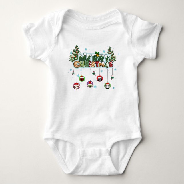 Body Para Bebé Merry Christmas Baby T-Shirt (Anverso)