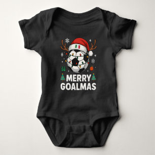 Body Para Bebé Merry Goalmas Italia - Divertido Fútbol Navideño