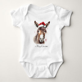 Body Para Bebé Merry Little Navidades Donkey, personalizado