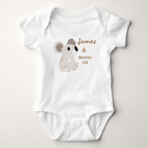 Body Para Bebé Mes de aniversario de Koala
