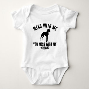 Body Para Bebé Mess con mi Whippet