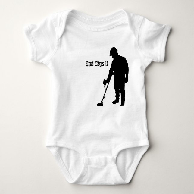 Body Para Bebé Metal que detecta - el papá lo cava - la (Anverso)