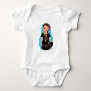 Body Para Bebé Mexicano, Tehuana Matryoshka Baby Bodysuit