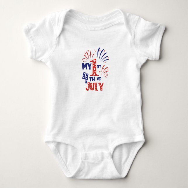 Body Para Bebé Mi 1er 4 de Julio - Bodysuit para Bebé (Anverso)