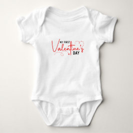 Body Para Bebé Mi 1er camiseta de bebé del Día de San Valentín