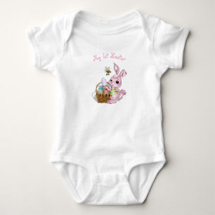 Body Para Bebé Mi 1r conejito rosado de Pascua