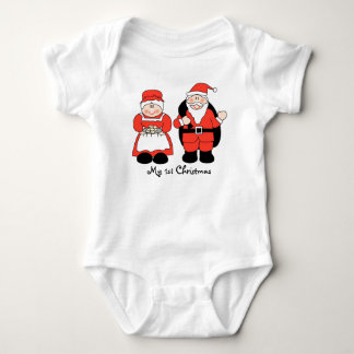 Body Para Bebé Mi 1r navidad Sr. y señora Claus Shirt
