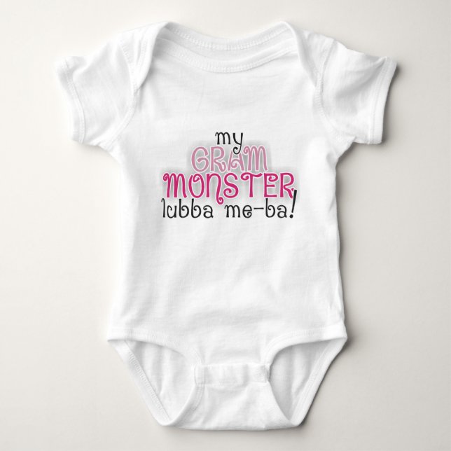 Body Para Bebé ¡Mi abuela Lubba Meba! Baby Girl Onsie (Anverso)