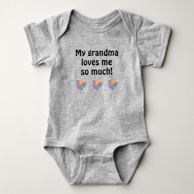 Body Para Bebé Mi abuela me ama a mi bebé (Anverso)
