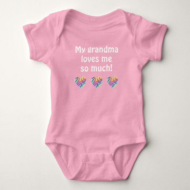 Body Para Bebé Mi abuela me ama Body de bebé (Anverso)
