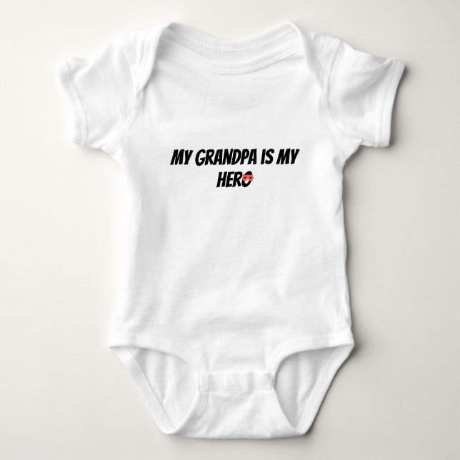 Body Para Bebé Mi abuelo es mi héroe Superhéroe Abuelo (Anverso)