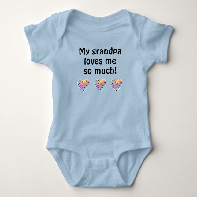 Body Para Bebé Mi abuelo me ama a mi bebé (Anverso)