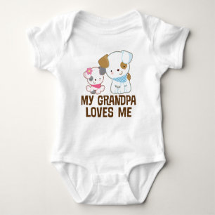 Body Para Bebé Mi abuelo me ama camiseta del nieto de la niña