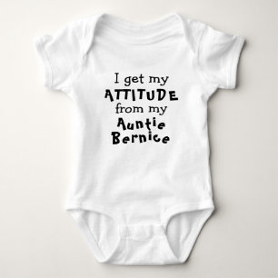 Body Para Bebé Mi actitud es mi nombre personalizado de tía