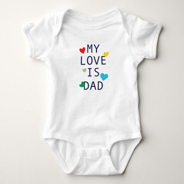 Body Para Bebé Mi amor es papá (Anverso)