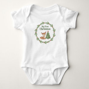 Body Para Bebé Mi Camiseta de mi Primer Navidad