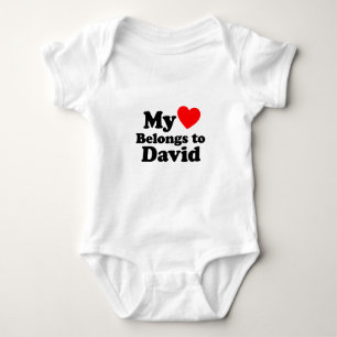 Body Para Bebé Mi corazón pertenece a David