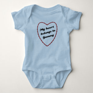 Body Para Bebé Mi corazón pertenece a Gammy