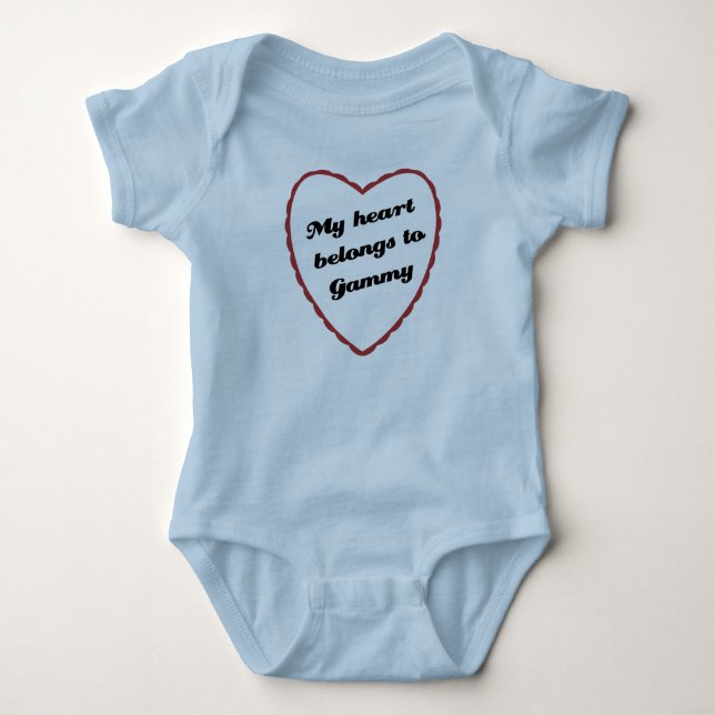Body Para Bebé Mi corazón pertenece a Gammy (Anverso)