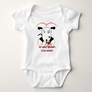 Body Para Bebé Mi corazón pertenece a mi mamá