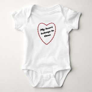 Body Para Bebé Mi corazón pertenece a Oma