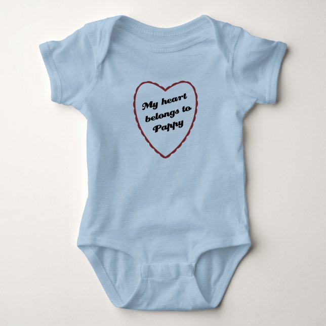 Body Para Bebé Mi corazón pertenece a Pappy (Anverso)